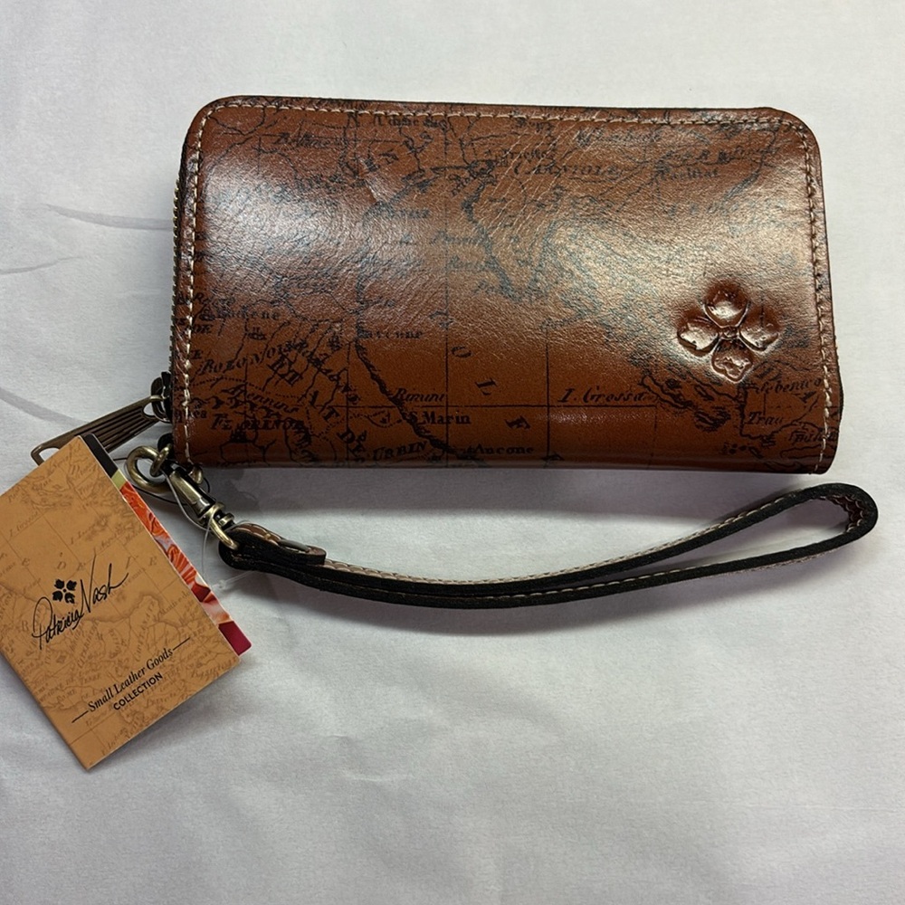 Patricia Nash Signature Map Ragusa Wallet Rust Riot - Picture 2 of 5